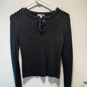 JW ANDERSON UNIQLO Gray Ribbed Knit Sweater